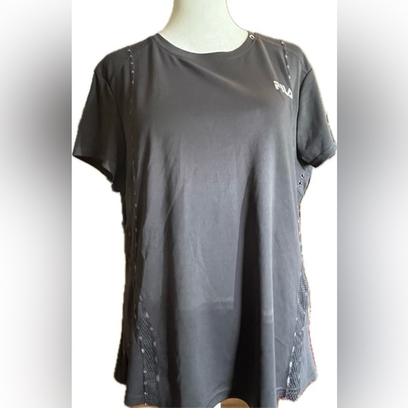 Fila Sport Running Dri-Fit Gray Shirt with Headphone loop - Picture 1 of 6
